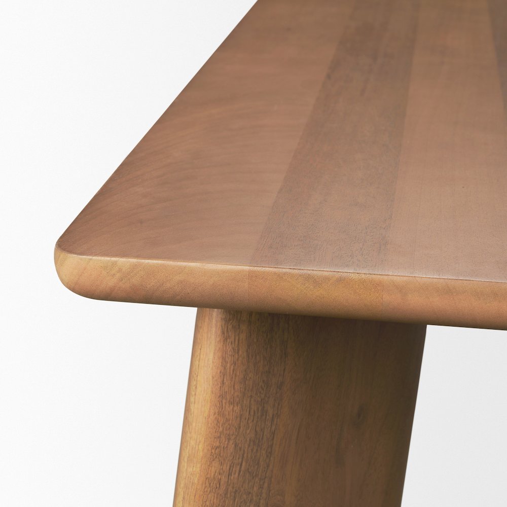 Jonan Brown Solid Mango Wood Rectangular Dining Table. Picture 5