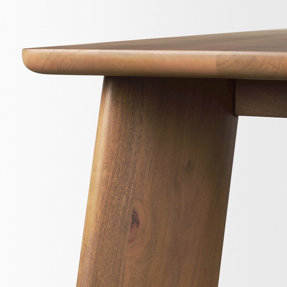 Jonan Brown Solid Mango Wood Rectangular Dining Table. Picture 6