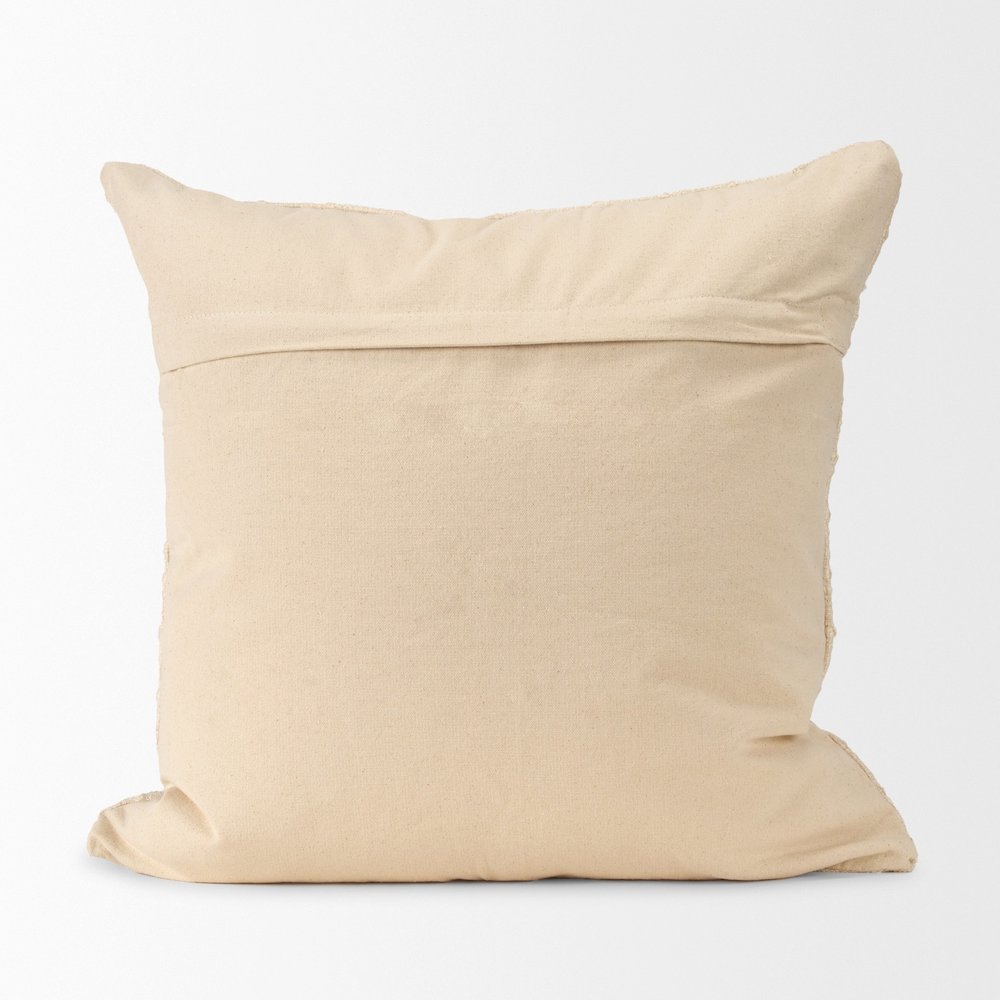 Jacory Cream Checker Textured Decorative Square Pillow Cover. Picture 3