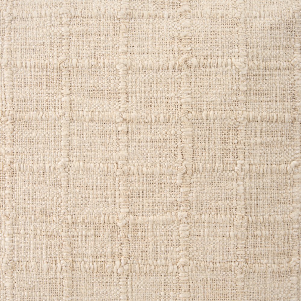 Jacory Cream Checker Textured Decorative Square Pillow Cover. Picture 5