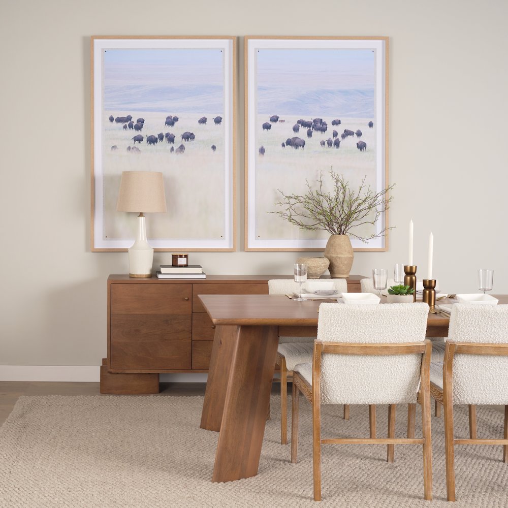 Jonan Brown Solid Mango Wood Rectangular Dining Table. Picture 8