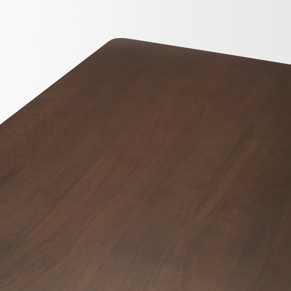 Jonan Solid Dark Brown Mango Wood Rectangular Dining Table. Picture 3