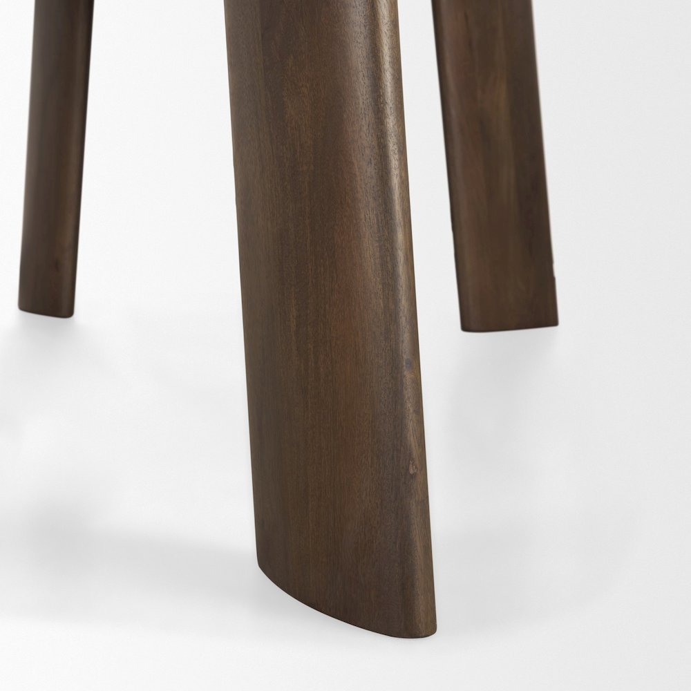 Jonan Solid Dark Brown Mango Wood Rectangular Dining Table. Picture 6