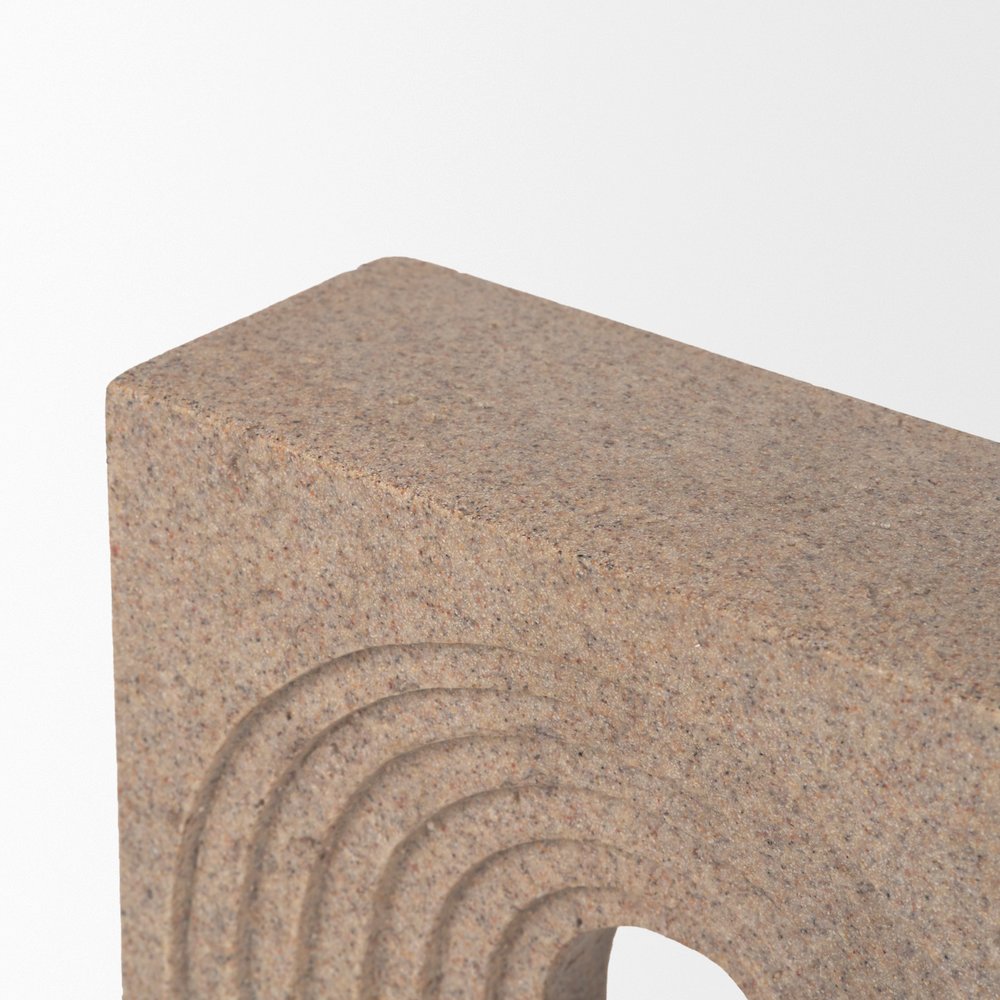 Kacia Resin Textured SandStone Decorative Object. Picture 4