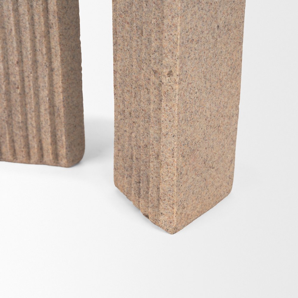 Kacia Resin Textured SandStone Decorative Object. Picture 6
