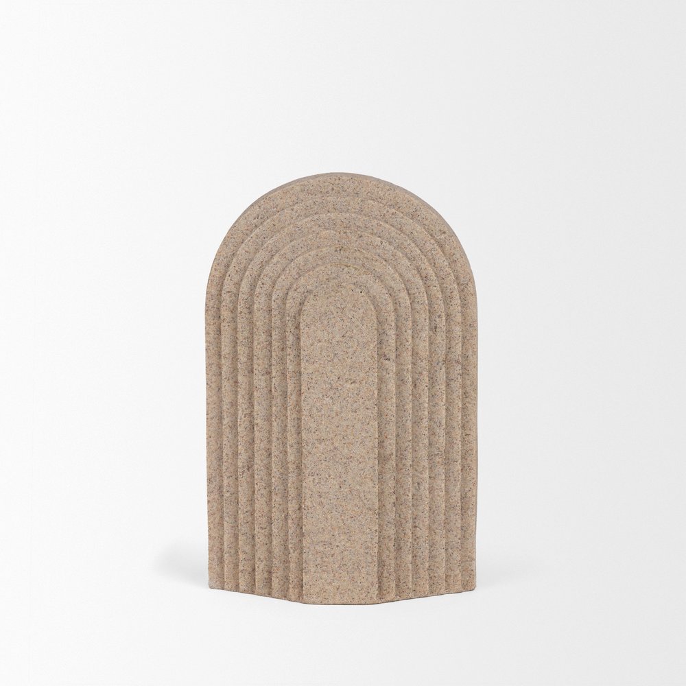 Kael Resin Textured Concrete Gray Decorative Object. Picture 1