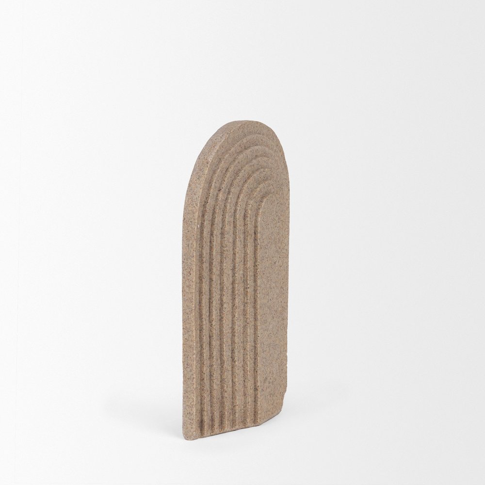 Kael Resin Textured Concrete Gray Decorative Object. Picture 3