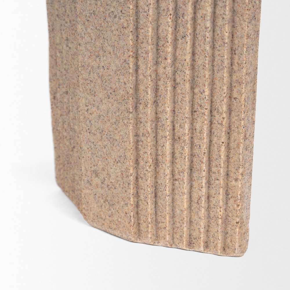 Kael Resin Textured Concrete Gray Decorative Object. Picture 6