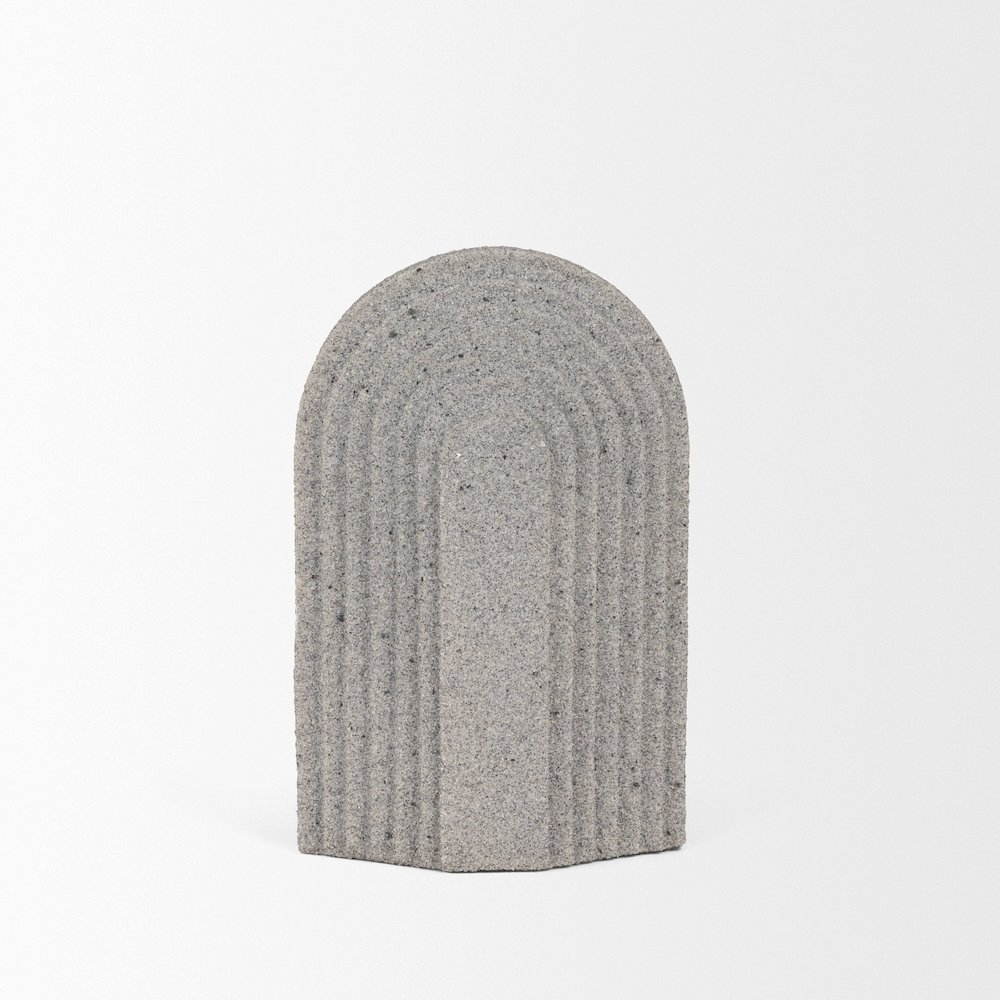 Kael Resin Textured Sandstone Decorative Object. Picture 1