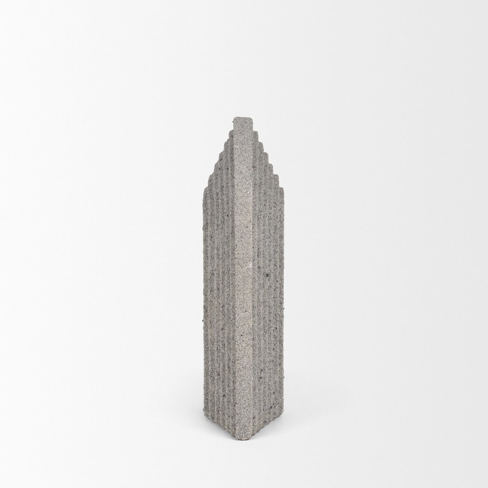 Kael Resin Textured Sandstone Decorative Object. Picture 2