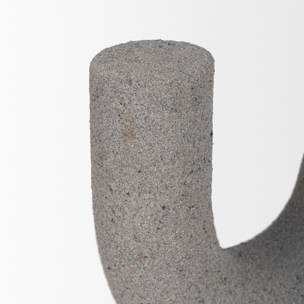 Kailas Resin Textured Concrete Gray Decorative Object. Picture 5