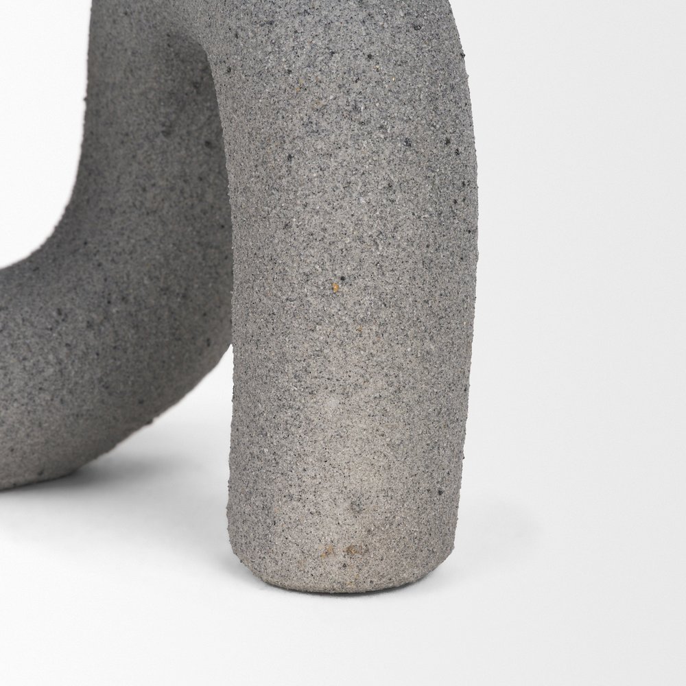 Kailas Resin Textured Concrete Gray Decorative Object. Picture 7
