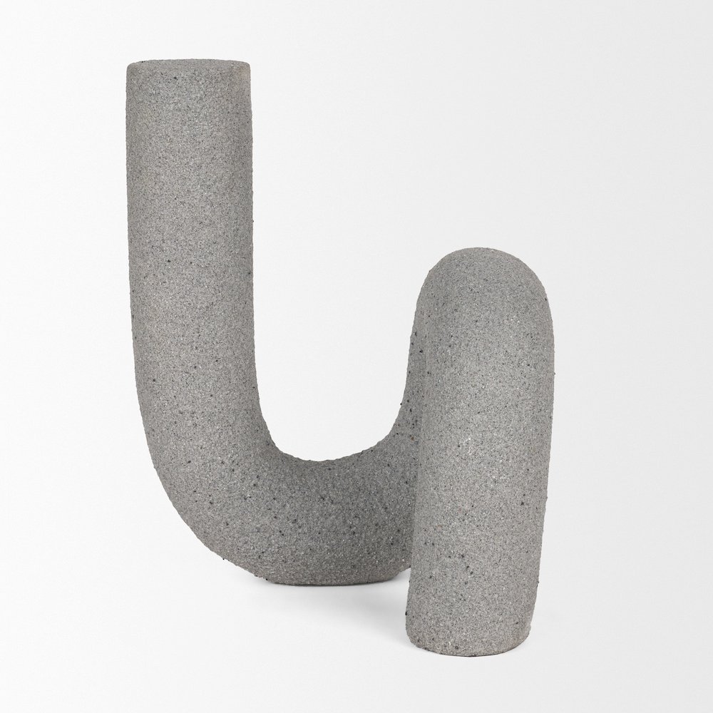 Kailyn Resin Textured Concrete Gray Decorative Object. Picture 2