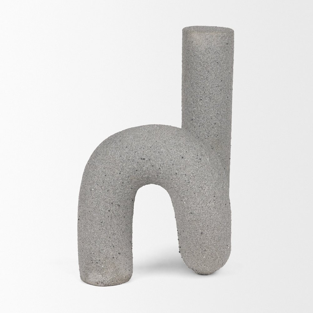 Kailyn Resin Textured Concrete Gray Decorative Object. Picture 3