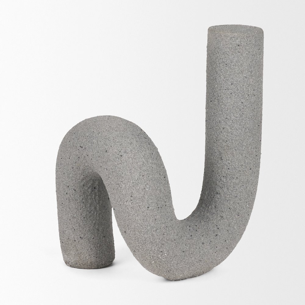 Kailyn Resin Textured Concrete Gray Decorative Object. Picture 4
