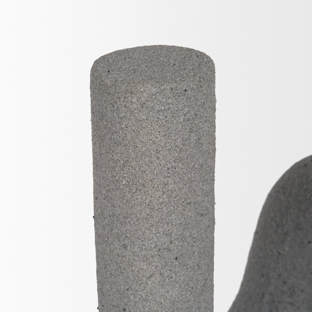 Kailyn Resin Textured Concrete Gray Decorative Object. Picture 5