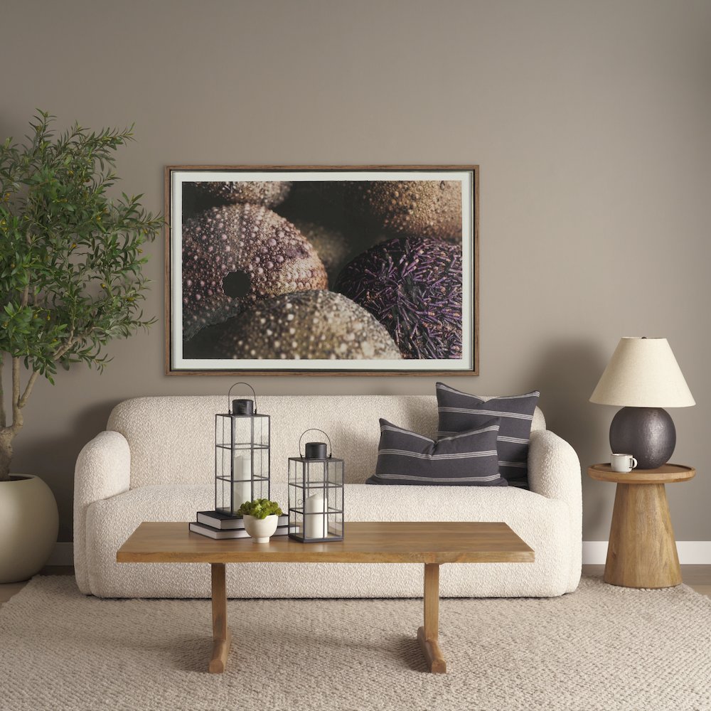 Light Brown Wood Tapered Drum Accent Table. Picture 8