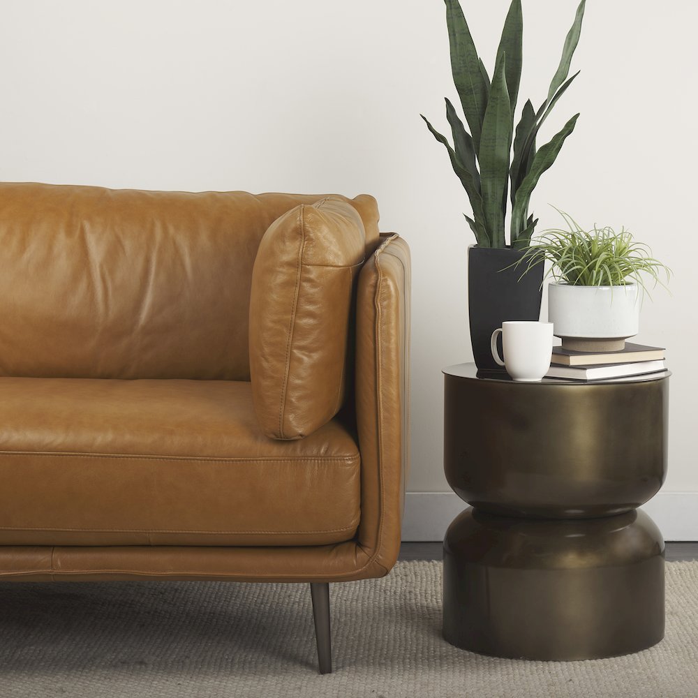 Catriona 17L x 17W x 20H Gold Accent Hourglass Table. Picture 8