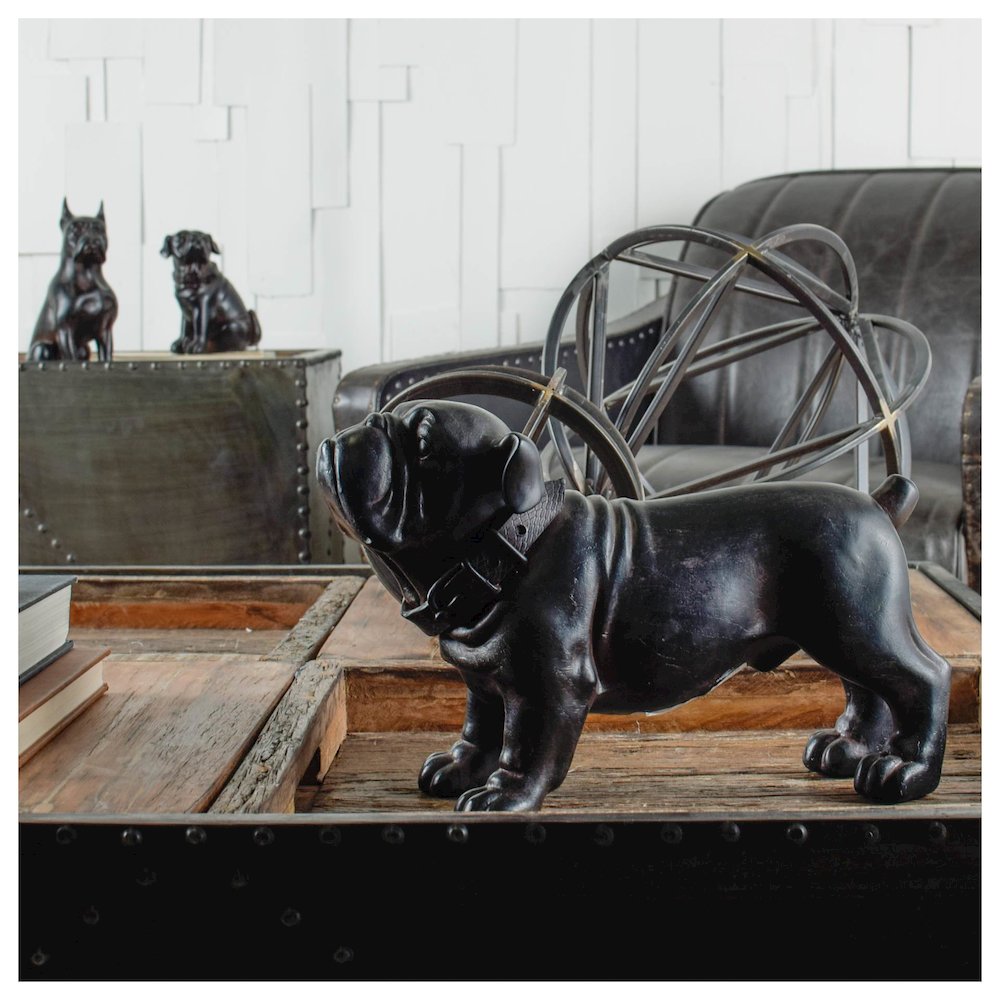 Hugo 5L x 13W Black Resin Bulldog. Picture 10