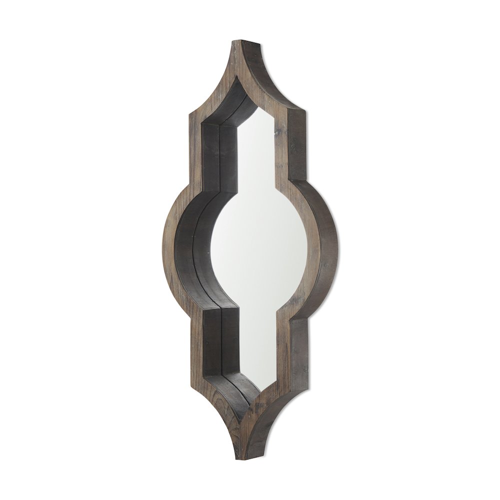 Tamanar 15x34 Brown Wood Frame Mirror. Picture 1