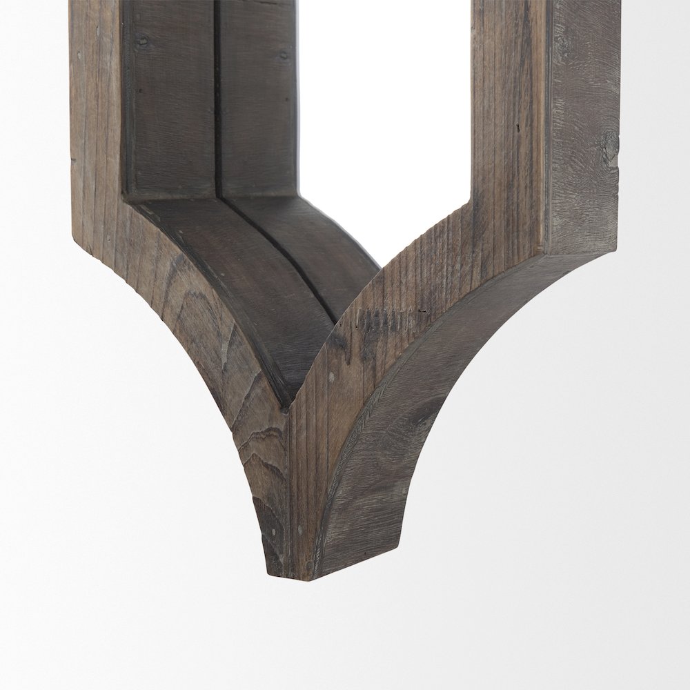 Tamanar 15x34 Brown Wood Frame Mirror. Picture 4