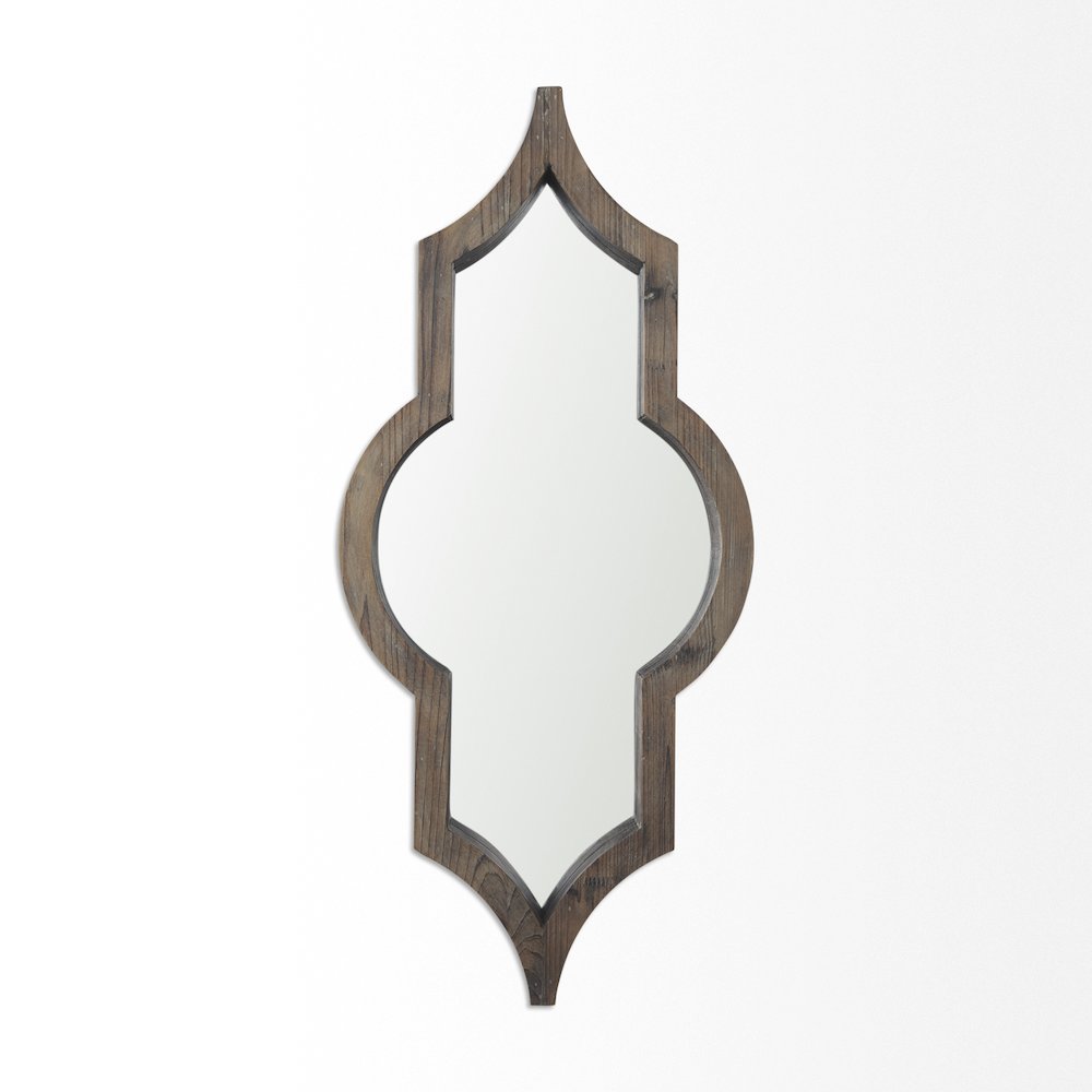 Tamanar 15x34 Brown Wood Frame Mirror. Picture 10