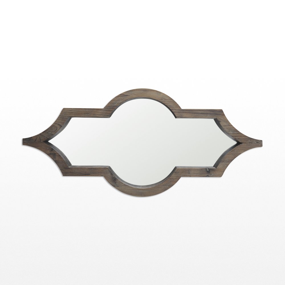 Tamanar 15x34 Brown Wood Frame Mirror. Picture 13