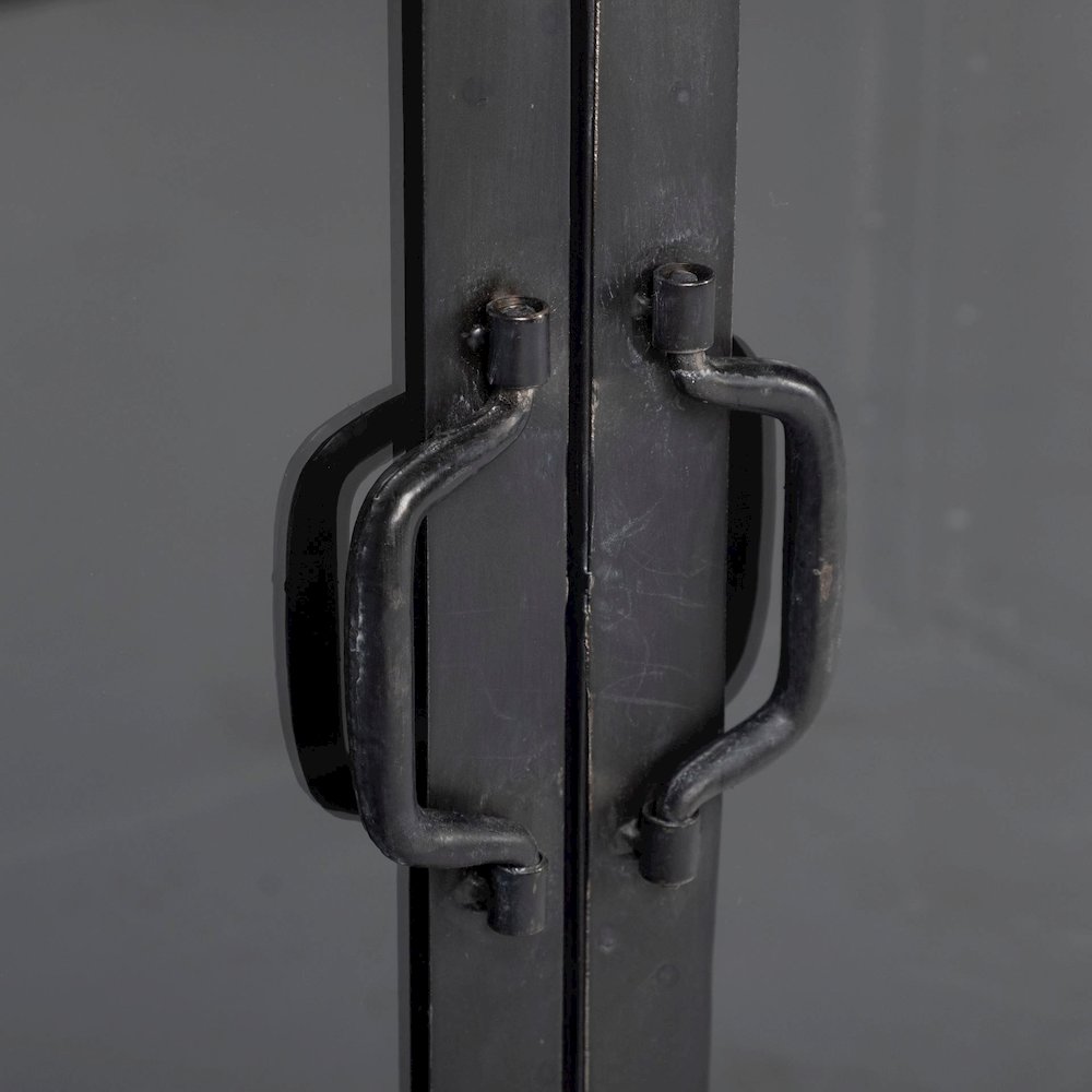 63" L Black Metal Glass Door Display Cabinet. Picture 2