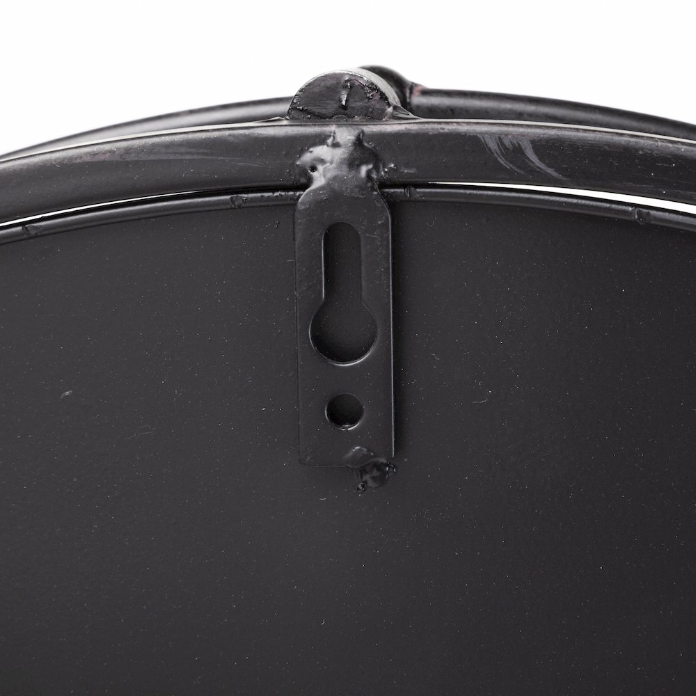 Kimbel 24L x 24W Black Metal Mirrored Base Round Tray. Picture 3