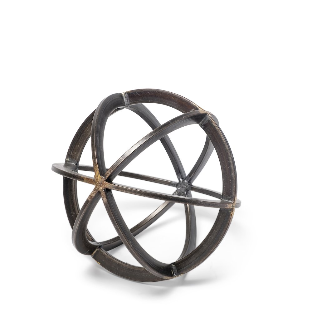 Galenna (Small) 8L x 8W Black Metal Circular Decorative Orb. Picture 1