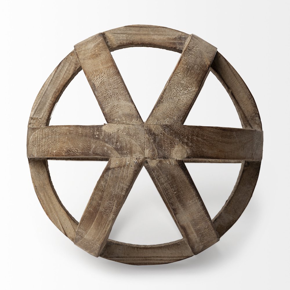 Tibik 8L x 8W Natural Wooden Orb. Picture 6