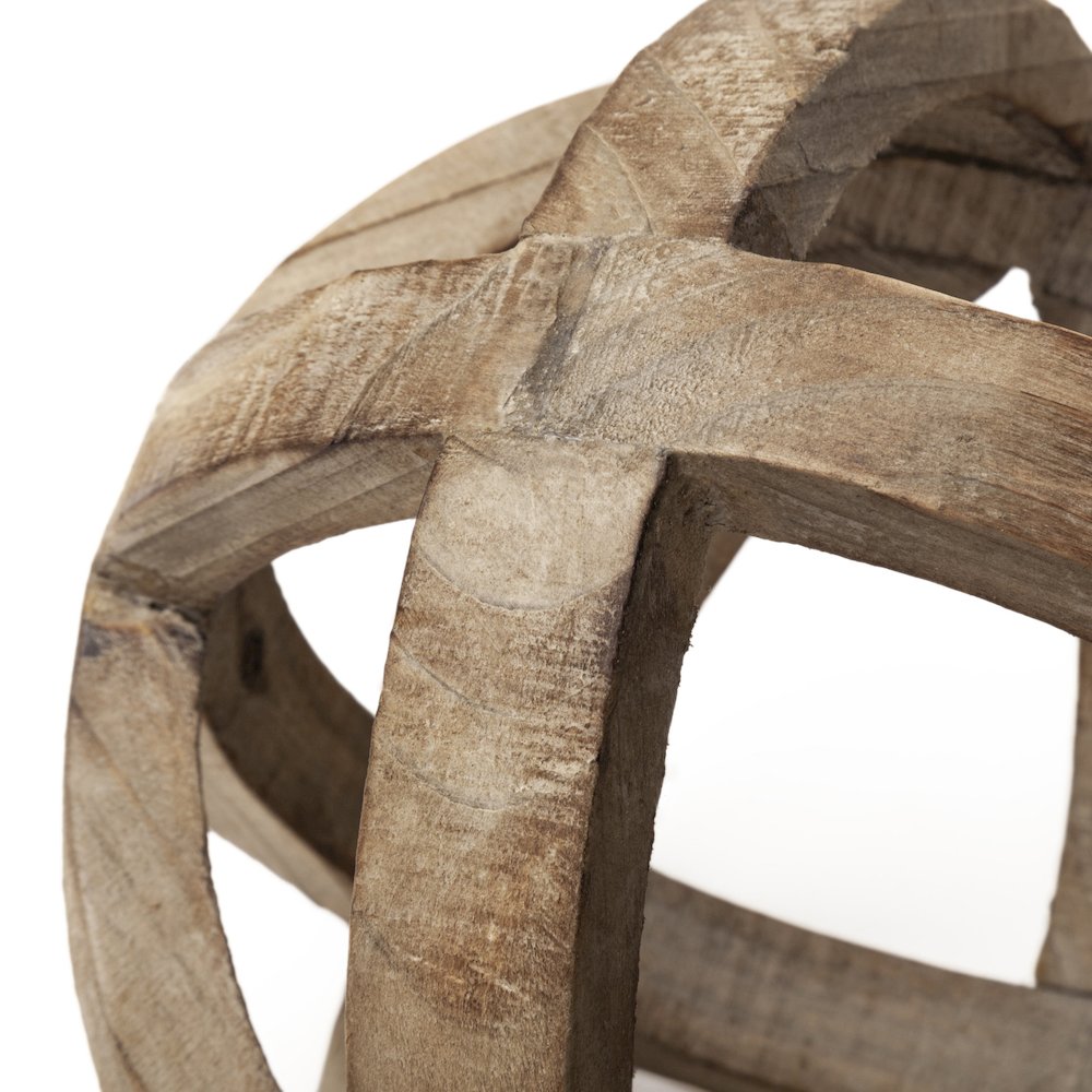 Tibik 8L x 8W Natural Wooden Orb. Picture 7