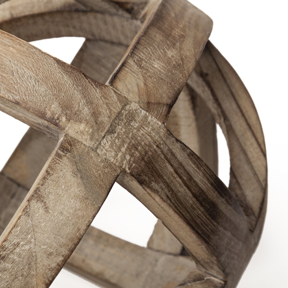 Tibik 8L x 8W Natural Wooden Orb. Picture 8