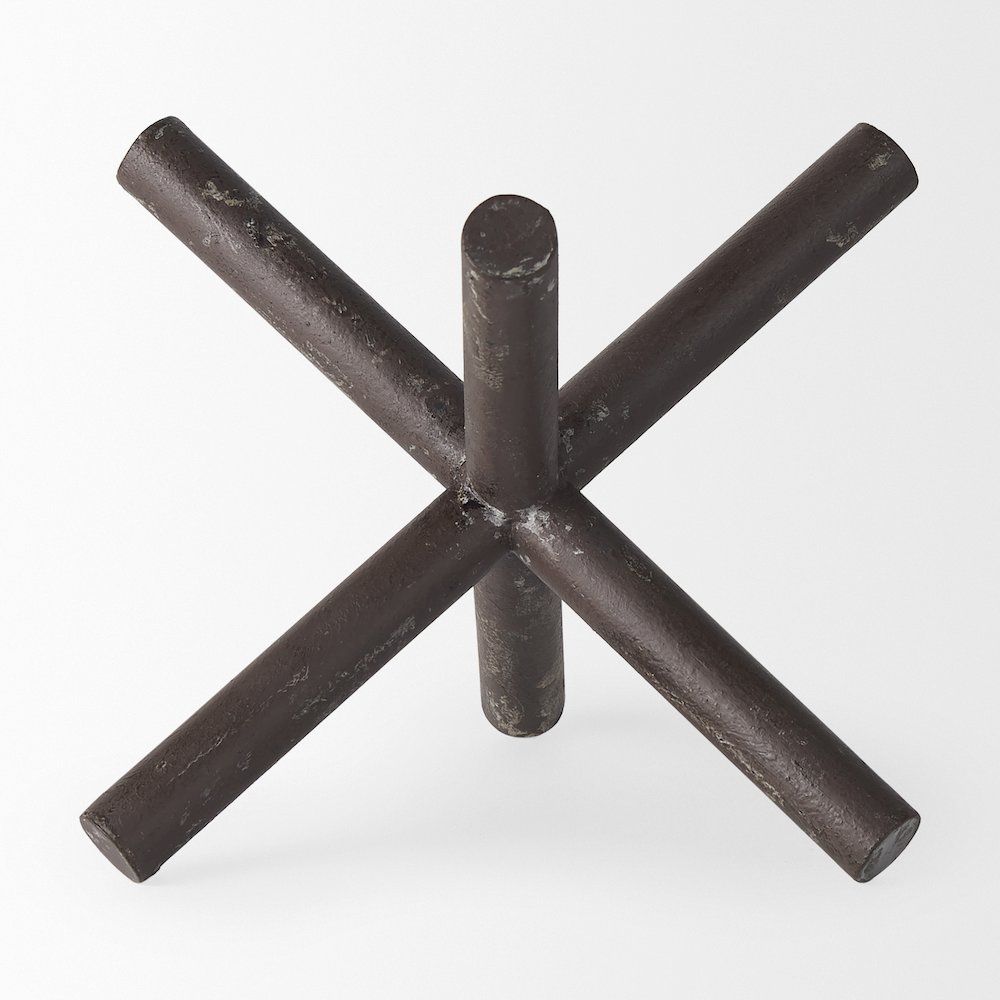 Astericks (Large) 10L x 10W Brown Metal Decor Object. Picture 3