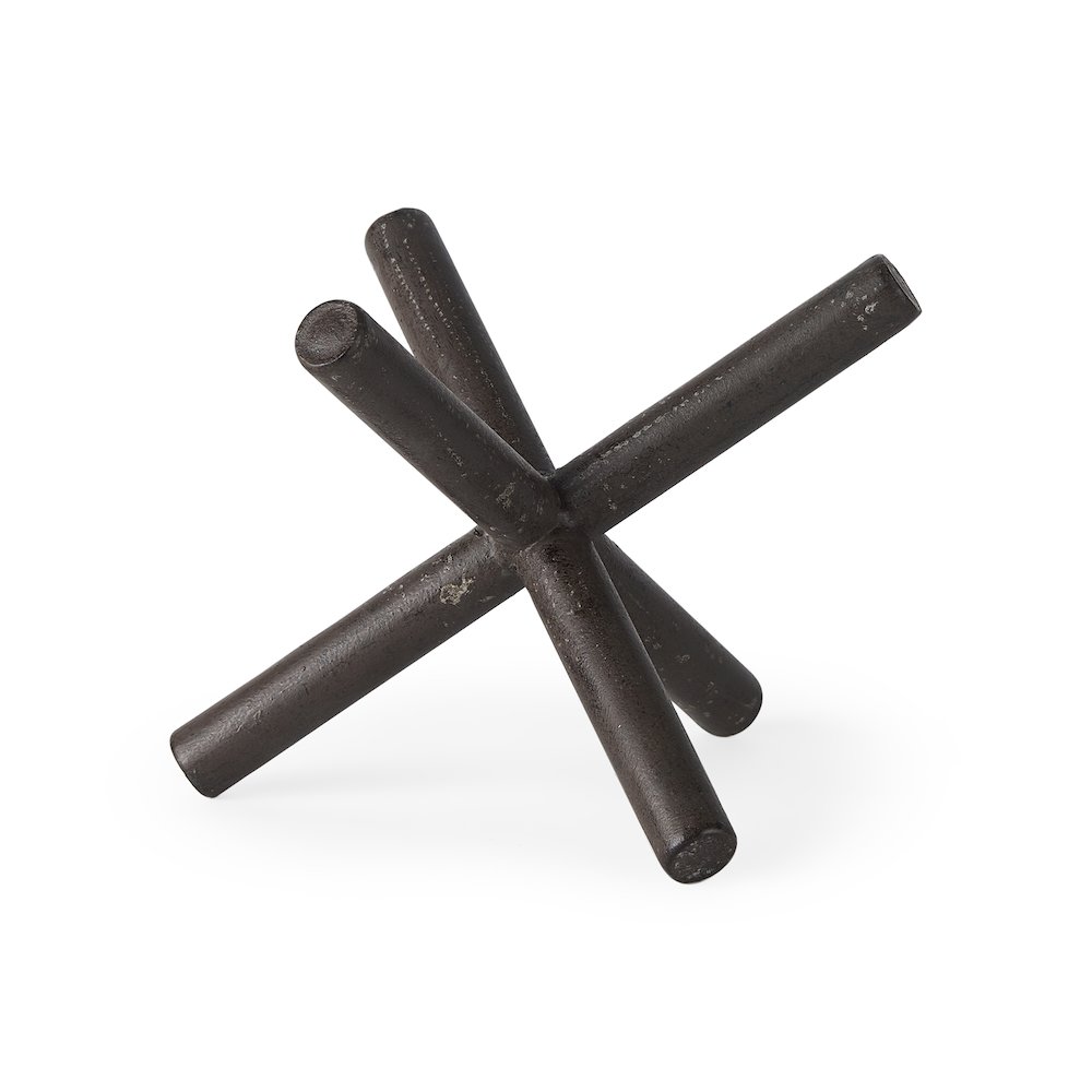 Astericks (Medium) 8L x 7W Brown Metal Decor Object. Picture 1