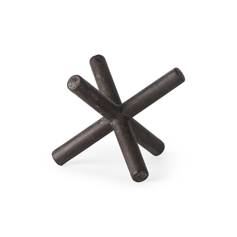 Astericks I(Small) 6L x 6W Brown Metal Decor Object. Picture 1