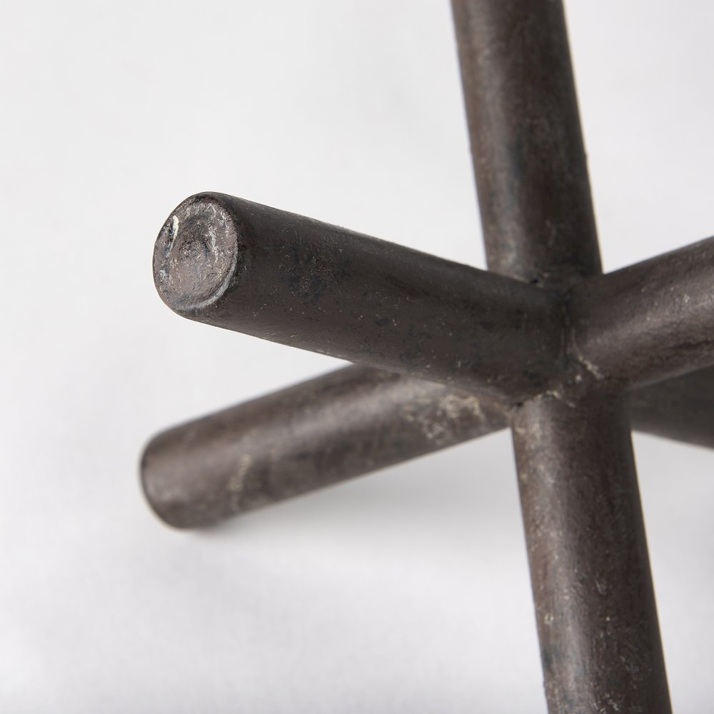 Astericks I(Small) 6L x 6W Brown Metal Decor Object. Picture 6