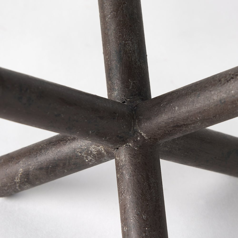 Astericks I(Small) 6L x 6W Brown Metal Decor Object. Picture 7