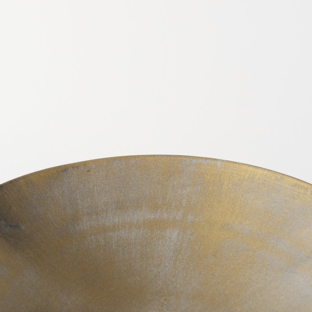 13L X 13W Gold Metal Webbed Feet Bowl. Picture 6