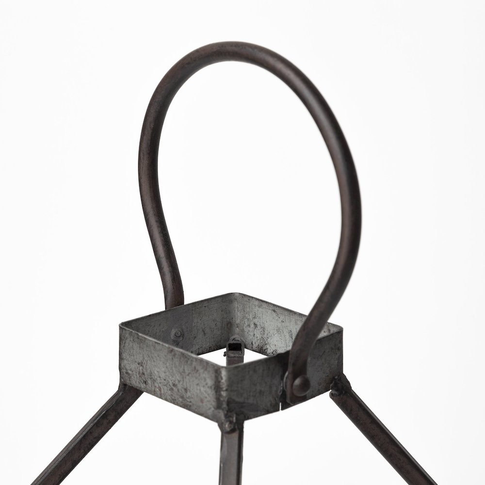 Kingston Large Rustic Metal Framed Table Candle Holder. Picture 8
