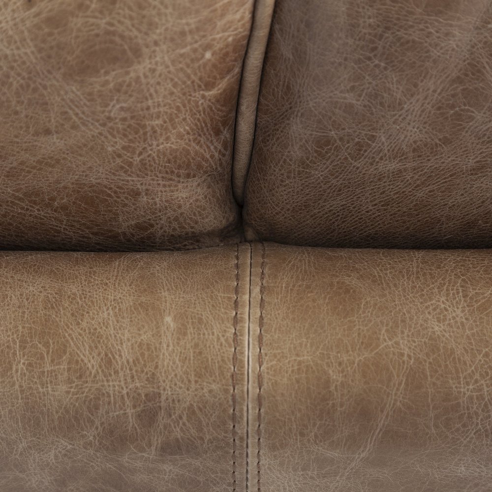 Cobain 84" Brown Leather Two Seater Sofa. Picture 2