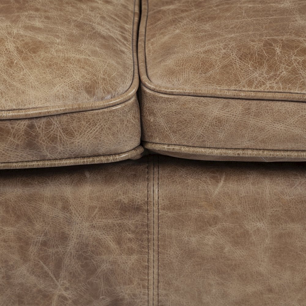 Cobain 84" Brown Leather Two Seater Sofa. Picture 3