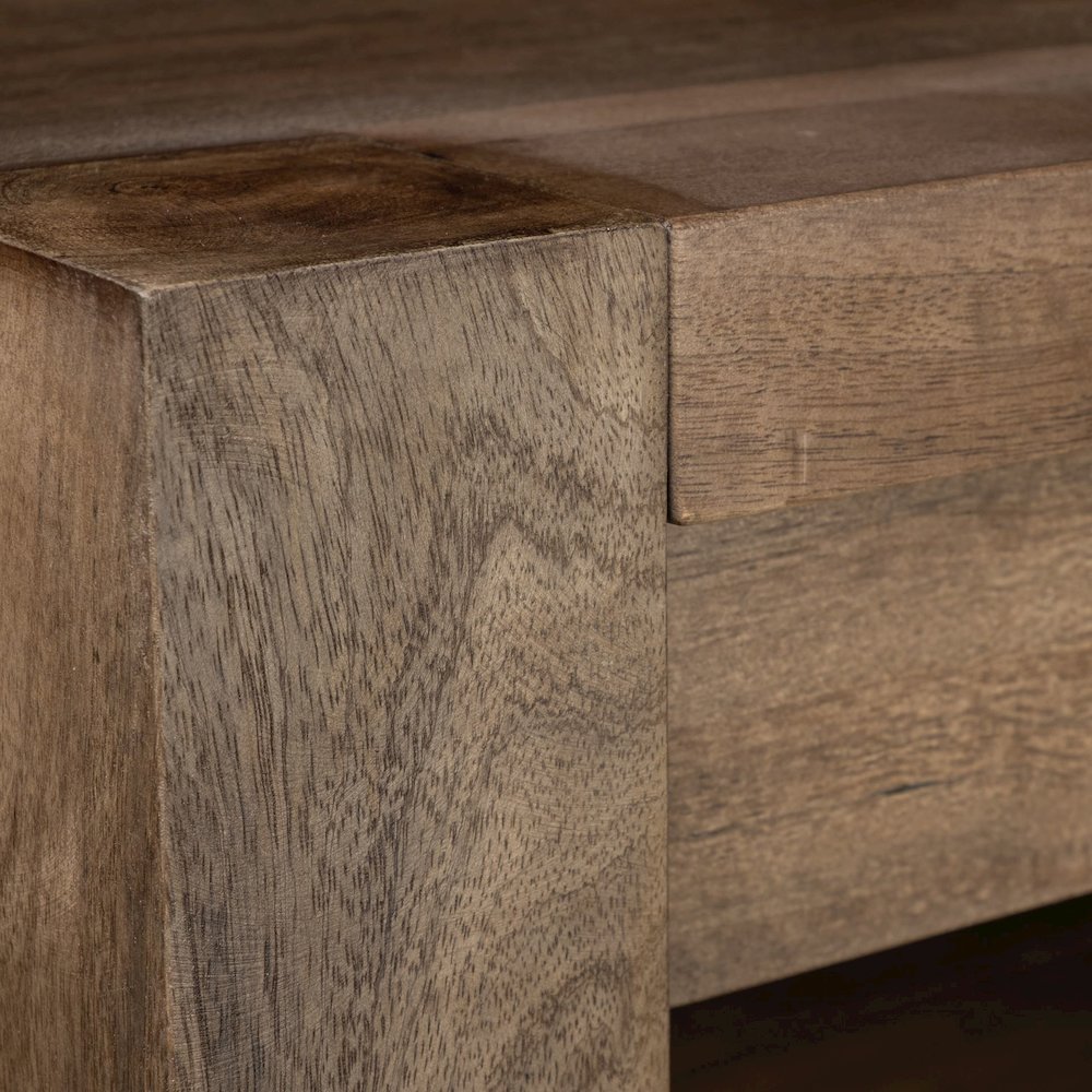 Emeril Brown Solid Wood Two-Tier Smooth Counter Top Kitchen Island. Picture 4