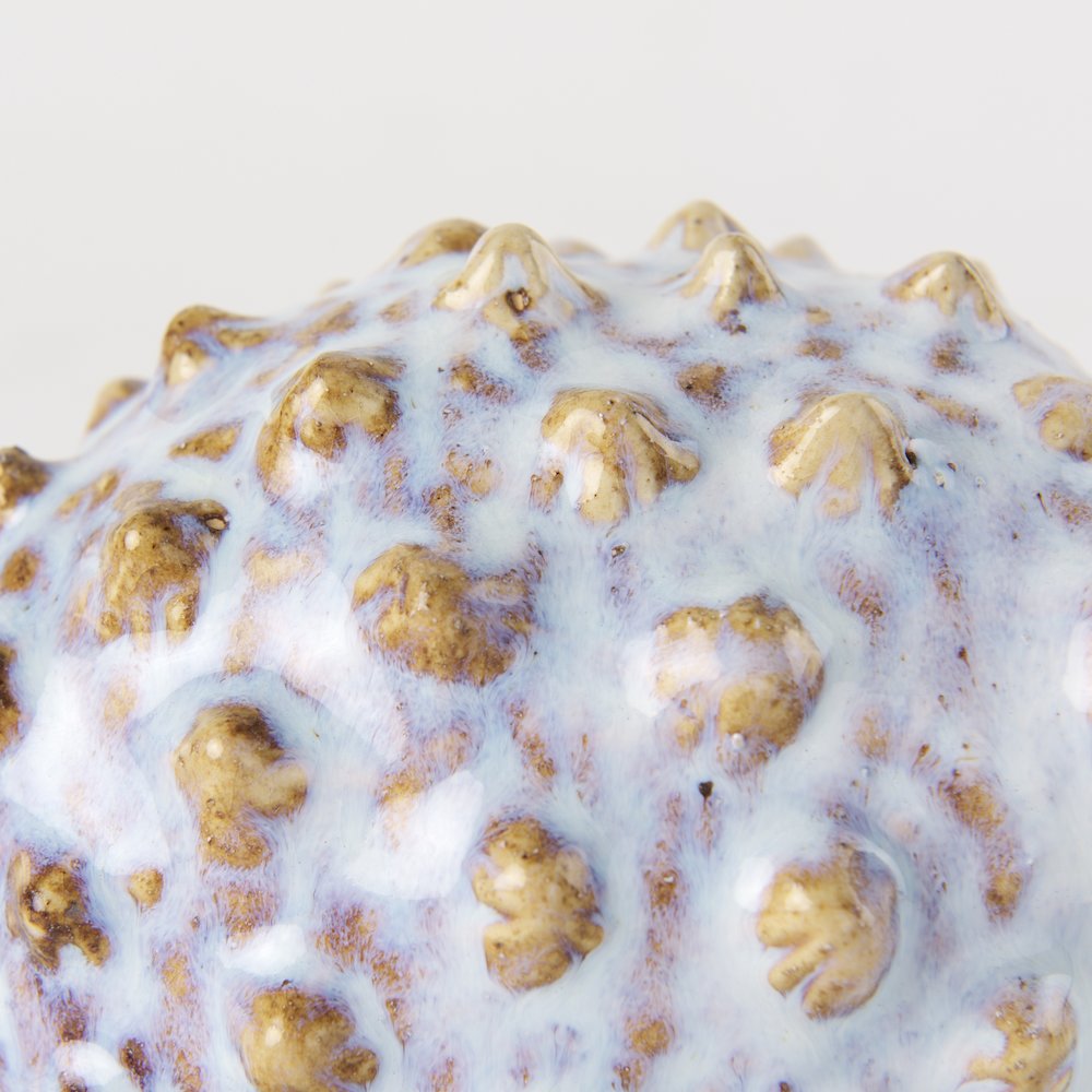 Spike (Small) 8L x 4W Off-White Ceramic Puffer Fish. Picture 12