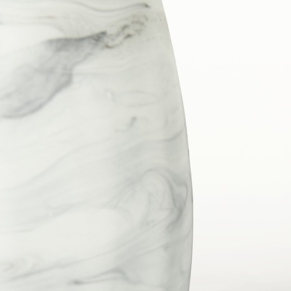 Volta Short Gray Cream Glass Abstract Pattern Vase. Picture 7