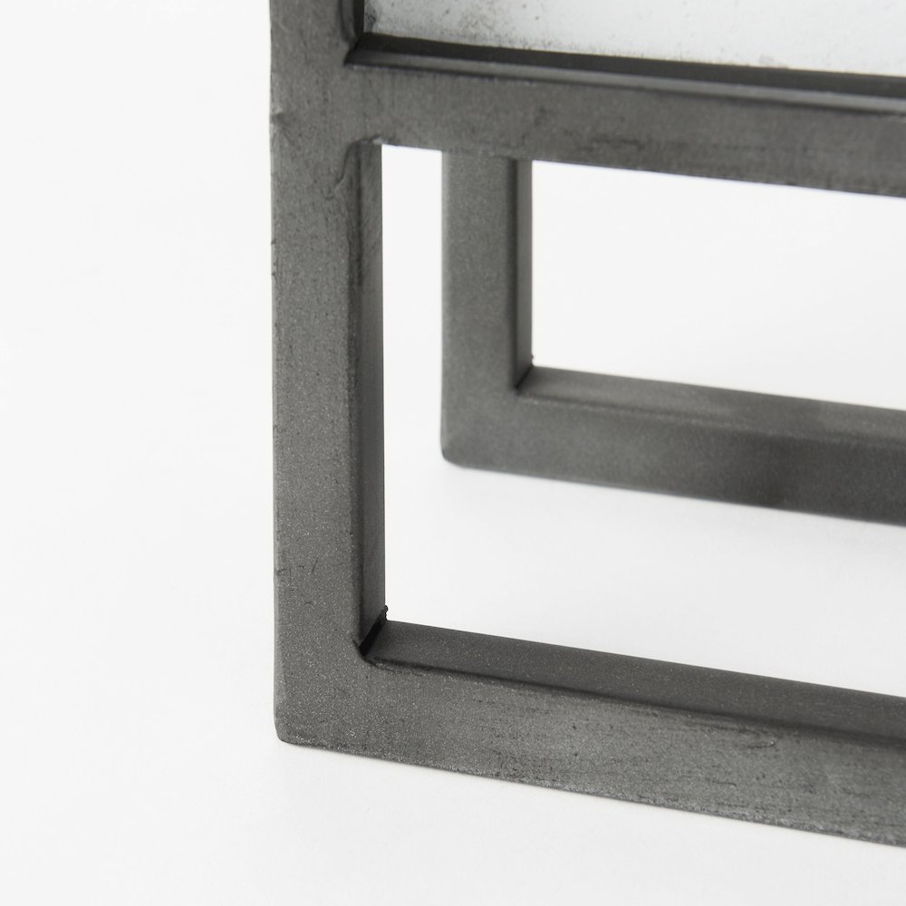 Felix Gray Metal Square Table Clock. Picture 2