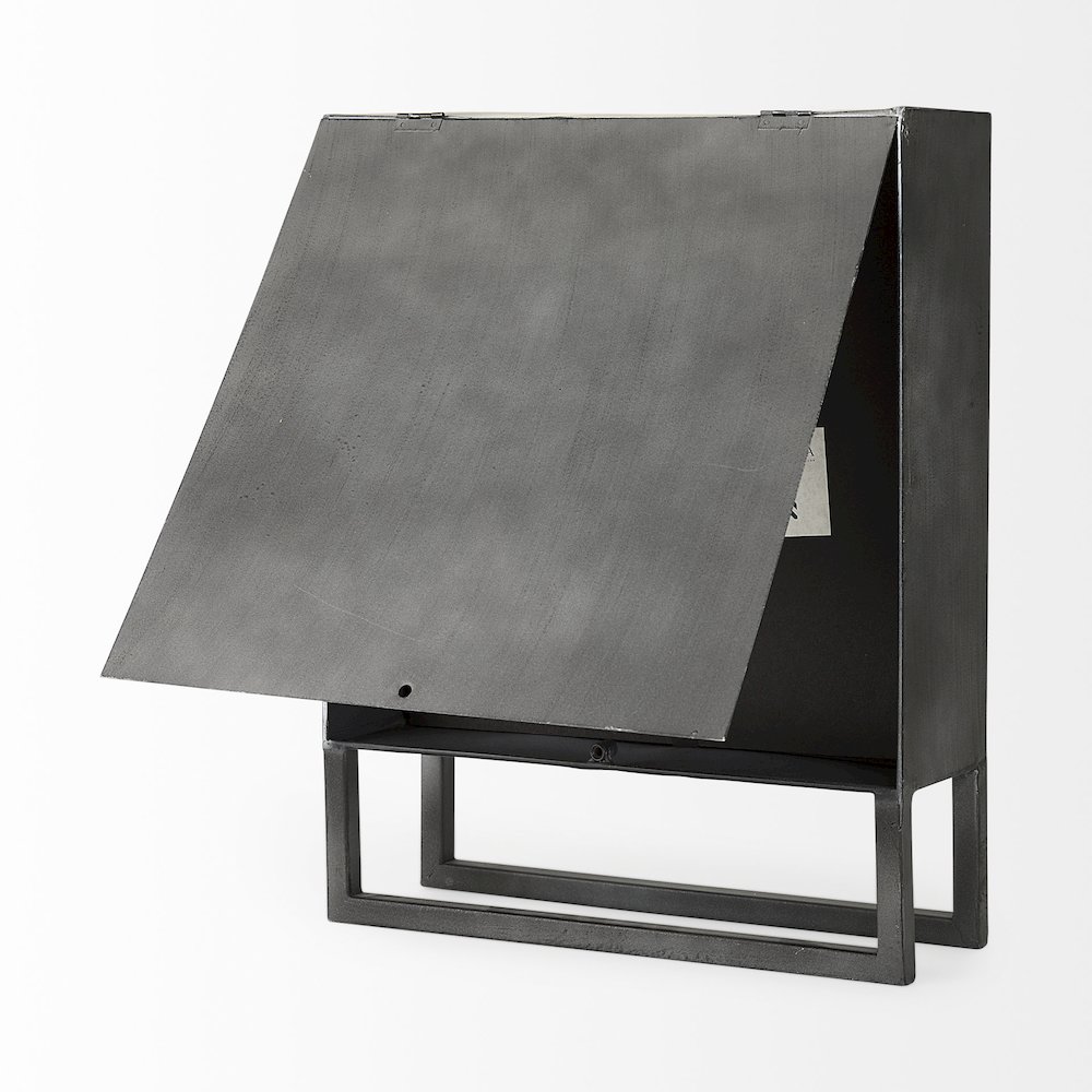 Felix Gray Metal Square Table Clock. Picture 6