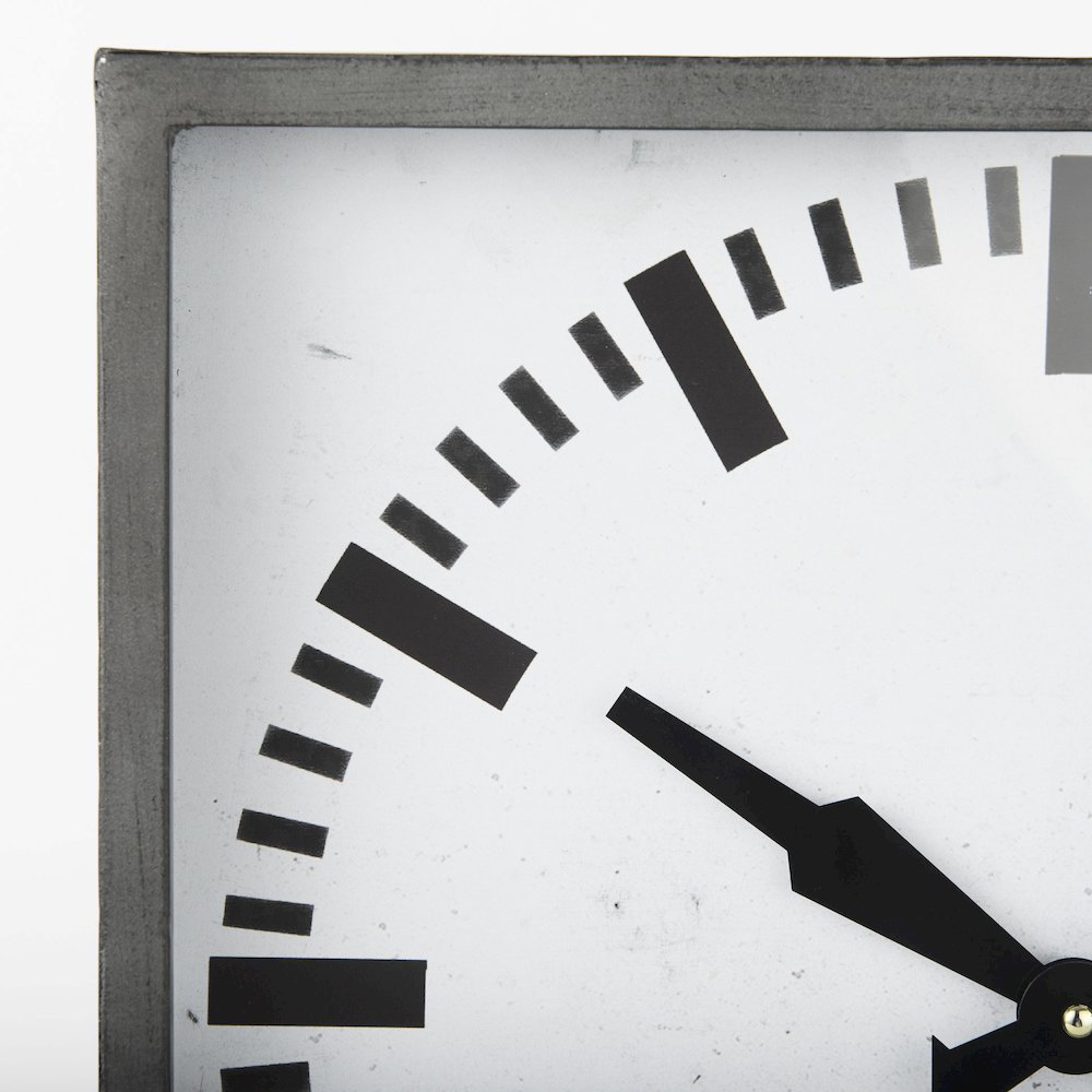 Felix Gray Metal Square Table Clock. Picture 7