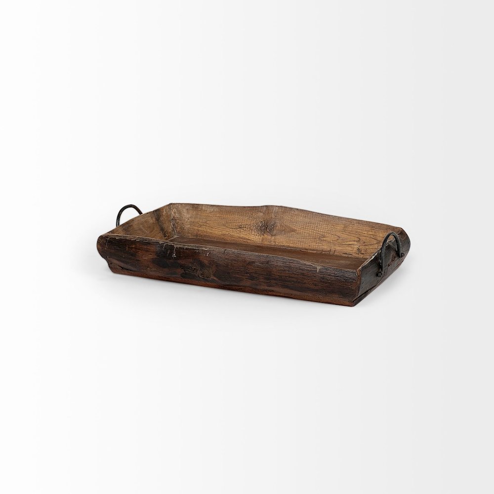 Durone (Set of 2) Brown Wooden Live Edge Serving Trays. Picture 5
