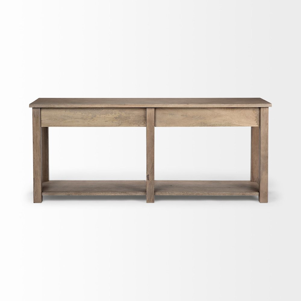 I72L X 18W Brown Wood 4 Drawer Console Table. Picture 5